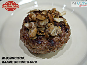#HOWICOOK Recipe - Grass Fed Beef Burger with Garlic Oyster Mushrooms