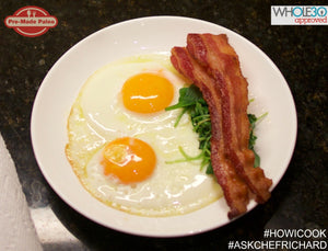#HOWICOOK Recipe - Sunny Side Up Eggs with Steamed Spinach and Bacon